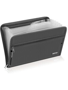 Fireproof Expanding File Folder - 13 Pocket Document Organizer Bag for Home